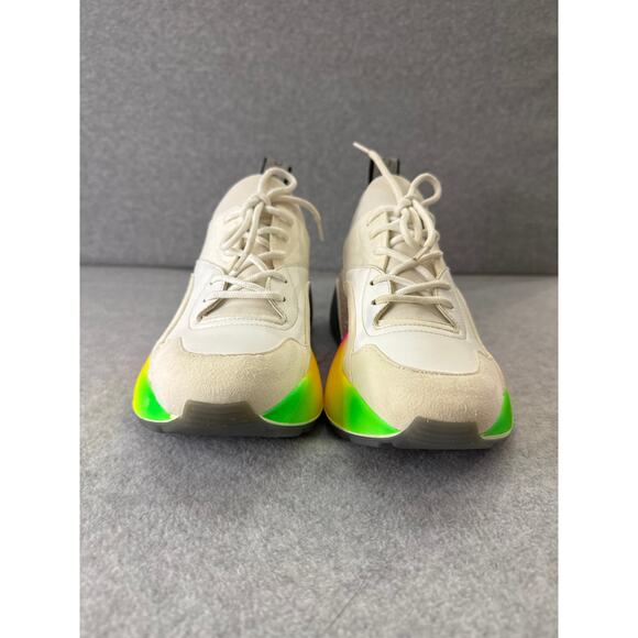 Stella McCartney Eclypse Rainbow Sole Sneakers White Neoprene Size 37 NWOT - Picture 3 of 7